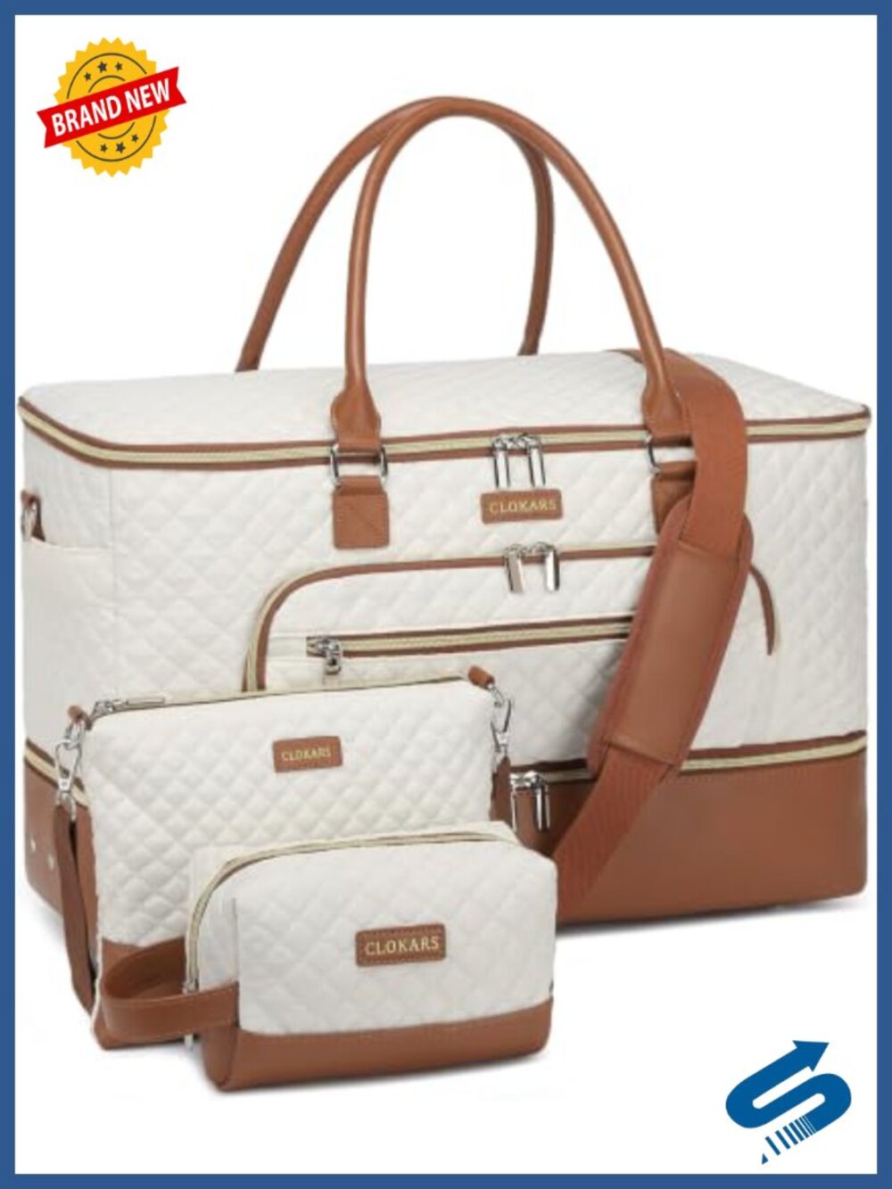 Weekender Travel Duffel Set with Shoe Compartment Carry On
